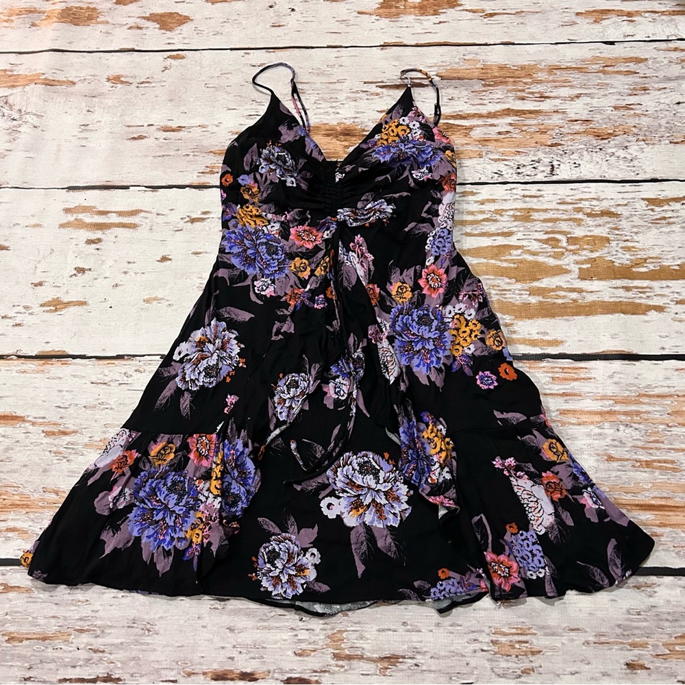 Free people floral ruffle dress